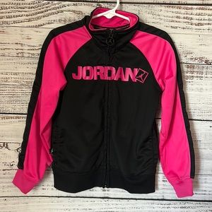 Girls pink and black Jordan jacket size 6